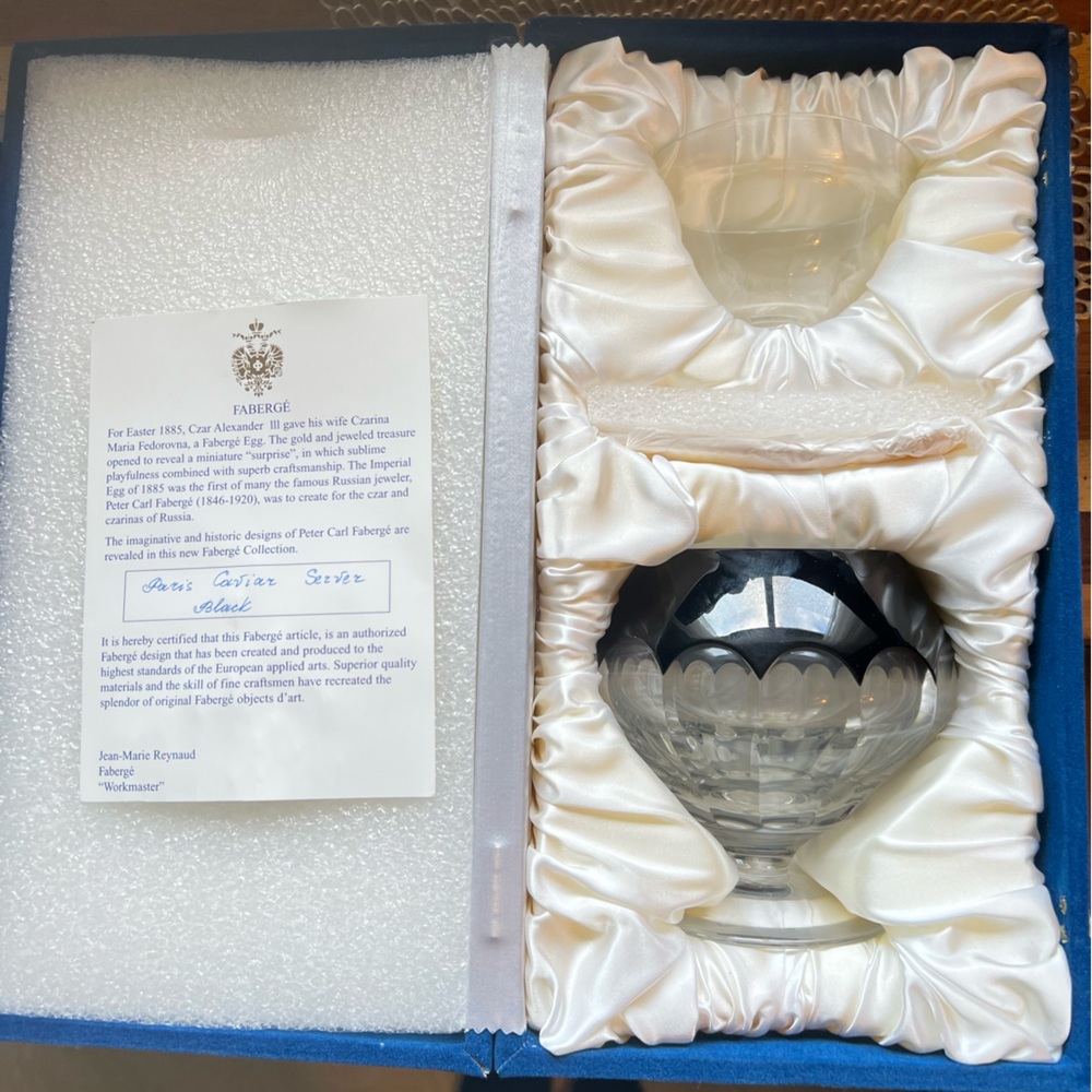 Fabergé 3 piece Vintage Caviar Set